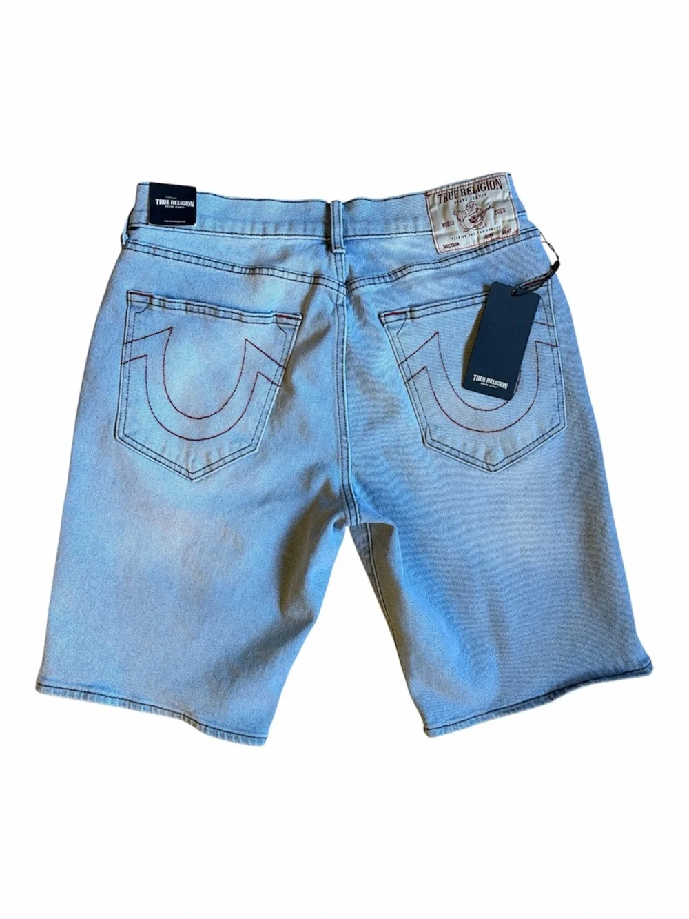 True Religion Bobby Relaxed Baggy Jean Shorts Jorts